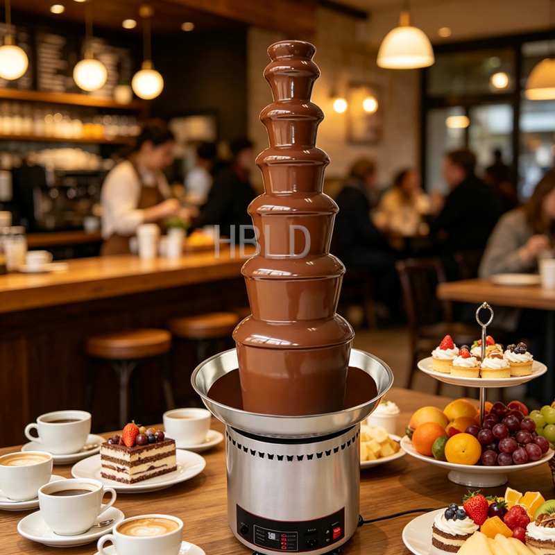 Chocolate Fountain Commercial - Mini Elektryczna Fontanna do Czekolady 4-poziomowa