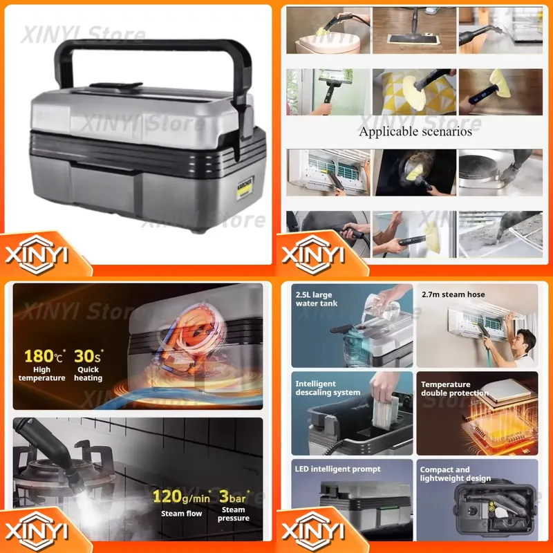 Commercial Kitchen Deep Cleaning - Parownica wysokociśnieniowa SG2/2 1900W 220-240V z