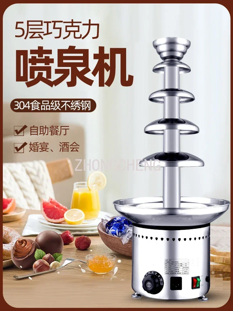 Chocolate Fountain Commercial - Maszyna do fontanny czekoladowej, w pełni