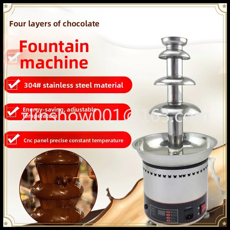 Chocolate Fountain Commercial - Maszyna do fontanny czekoladowej 4-poziomowa, komercyjna