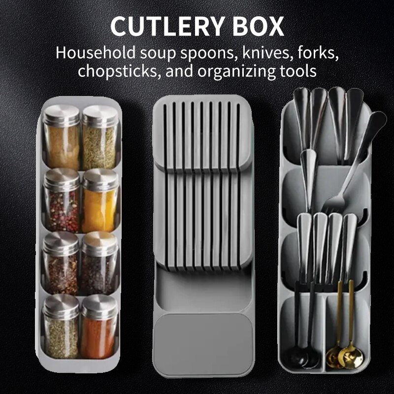 Commercial Kitchen Knife Holder - Szuflada kuchenna sztućce taca uchwyt noża