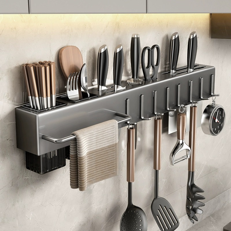 Commercial Kitchen Knife Holder - Wielofunkcyjny, ścienny regał do przechowywania w