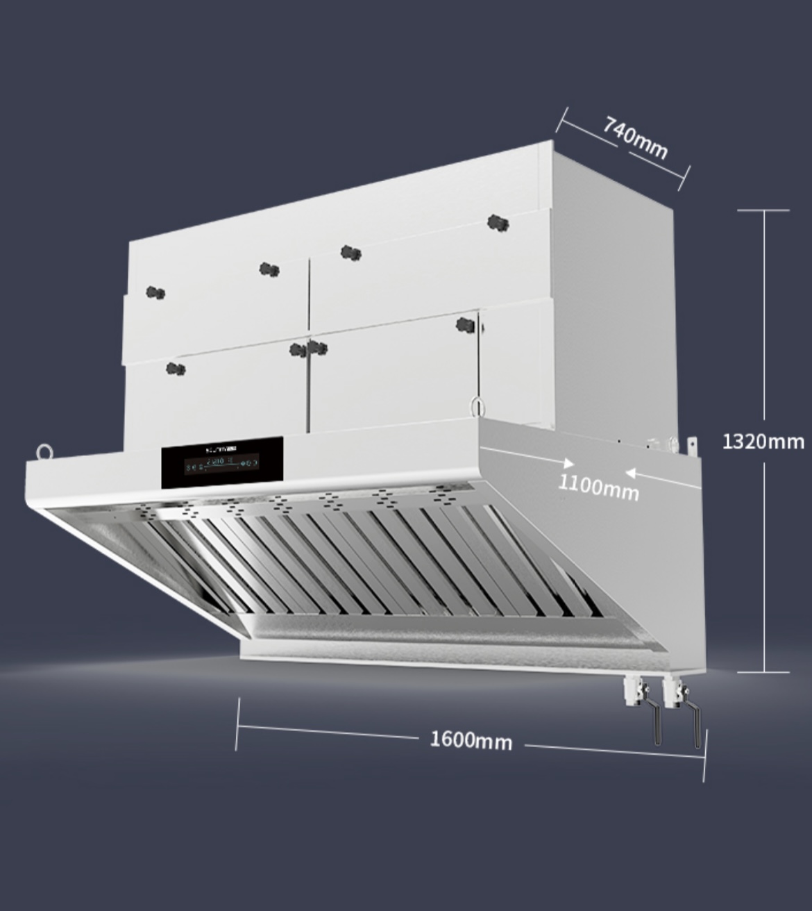 Commercial Kitchen Exhaust Hood - Okap kuchenny bezrurkowy z filtrem ESP,
