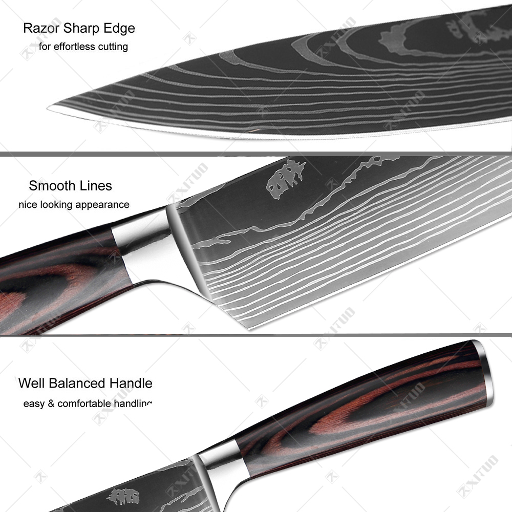 Zestaw noży szefa kuchni 1-8 S – Commercial Kitchen Knife Holder recenzja i cena