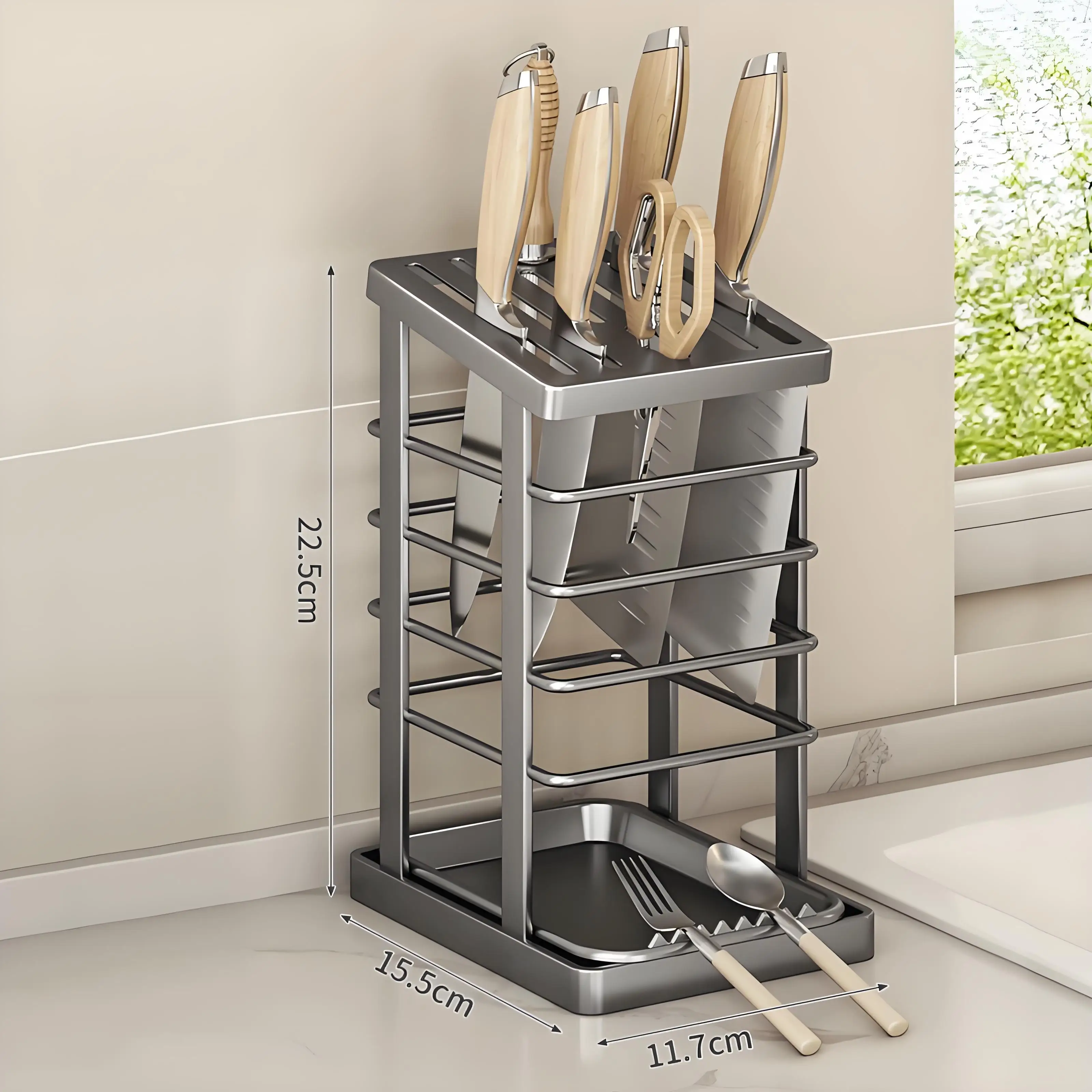 Stojak na noże ze stali nierdz – Commercial Kitchen Knife Holder recenzja i cena