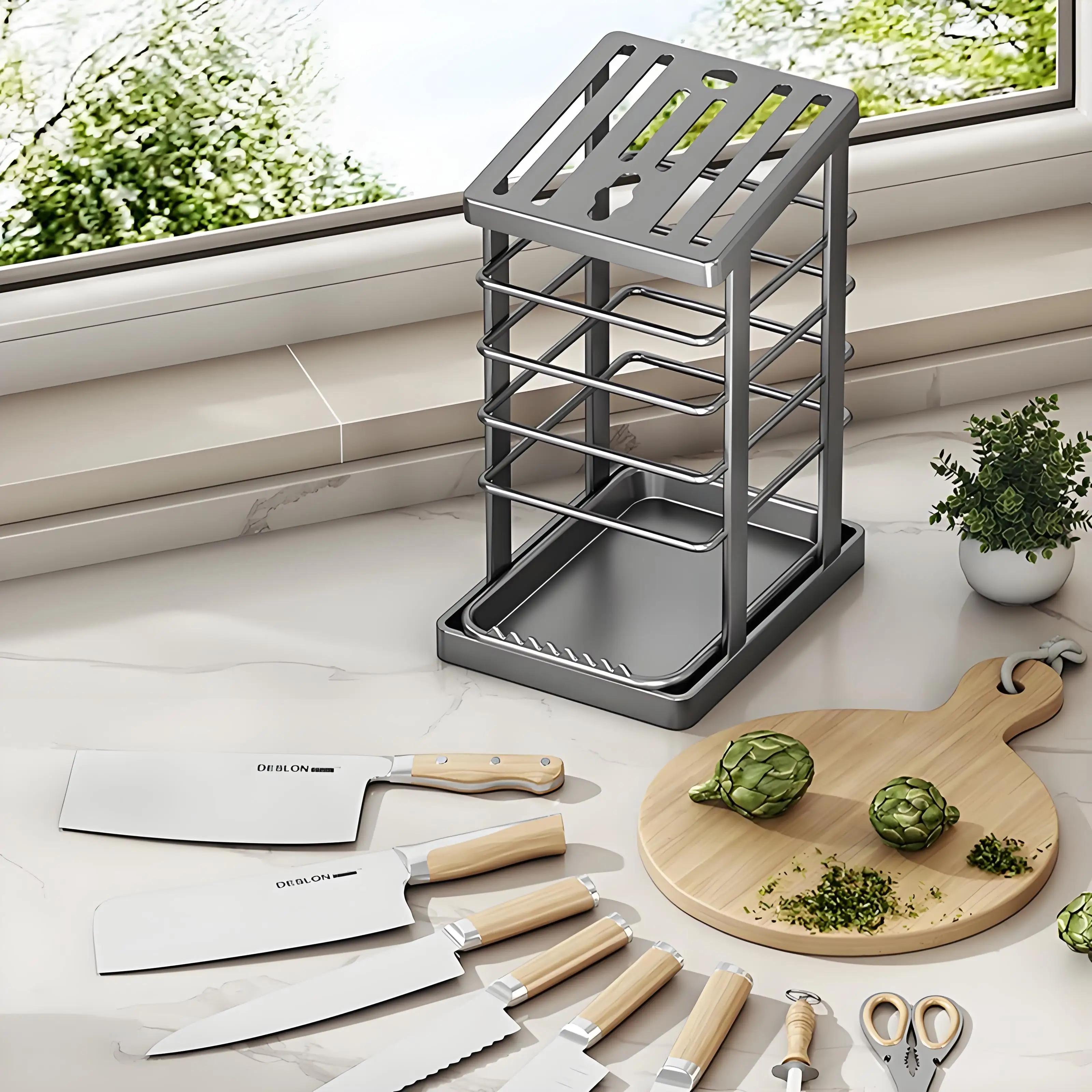 Stojak na noże ze stali nierdz – Commercial Kitchen Knife Holder recenzja i cena